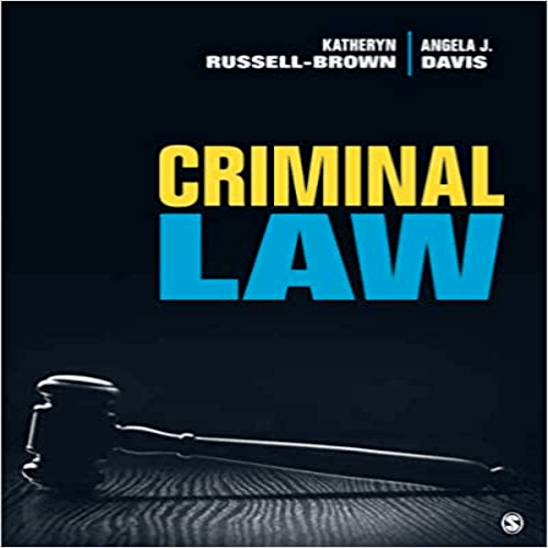 Test Bank for Criminal Law 1st Edition by Russell Brown Davis ISBN 1412977894 9781412977890
