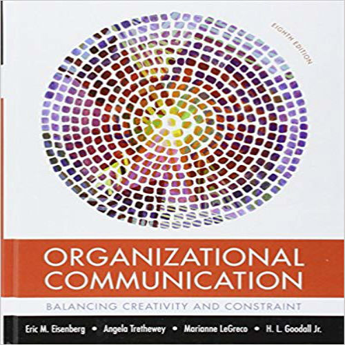 Test Bank for Organizational Communication Balancing Creativity and Constraint 8th Edition Eisenberg Trethewey LeGreco Goodall 1319052347 9781319052348