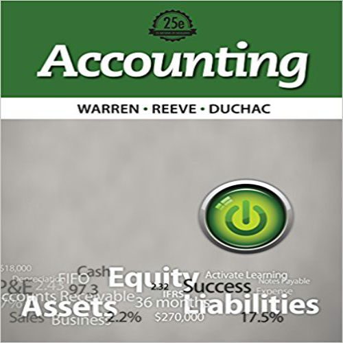 Solution Manual for Accounting 25th Edition Warren Reeve Duchac 1133607608 9781133607601
