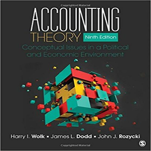 Solution Manual for Accounting Theory Conceptual Issues in a Political and Economic Environment 9th Edition Wolk Dodd Rozycki 1483375021 9781483375021