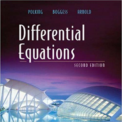 Solution Manual for Differential Equations 2nd Edition by Polking ISBN 0131437380 9780131437388