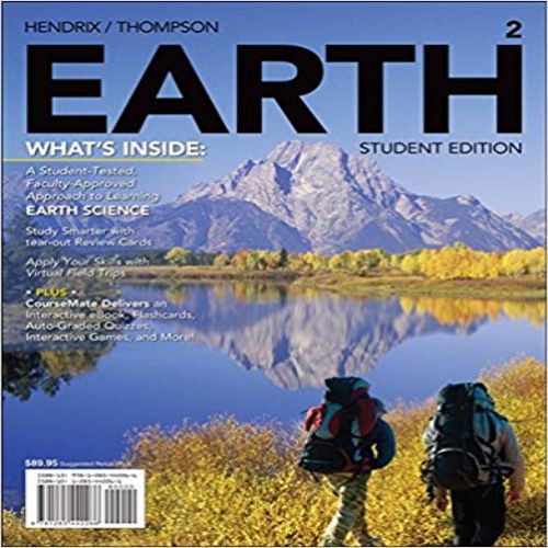 Solution Manual for EARTH 2 2nd Edition by Hendrix and Thompson ISBN 1285442261 9781285442266