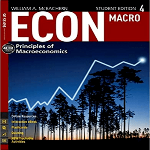 Solution Manual for ECON Macroeconomics 4 4th Edition by McEachern ISBN 1285423623 9781285423623