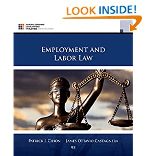 Solution Manual for Employment and Labor Law 9th Edition by Cihon Castagnera ISBN 130558001X 9781305580015