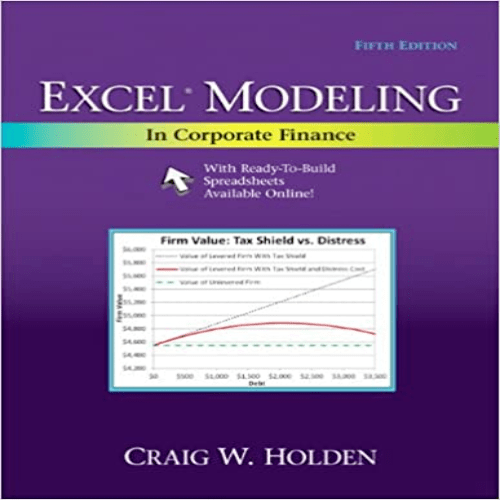 Solution Manual for Excel Modeling in Corporate Finance 5th Edition by Holden ISBN 0205987257 9780205987252