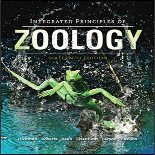 Solution Manual for Integrated Principles of Zoology 16th Edition Hickman Keen Larson Eisenhour Anson Roberts 0073524212 9780073524214