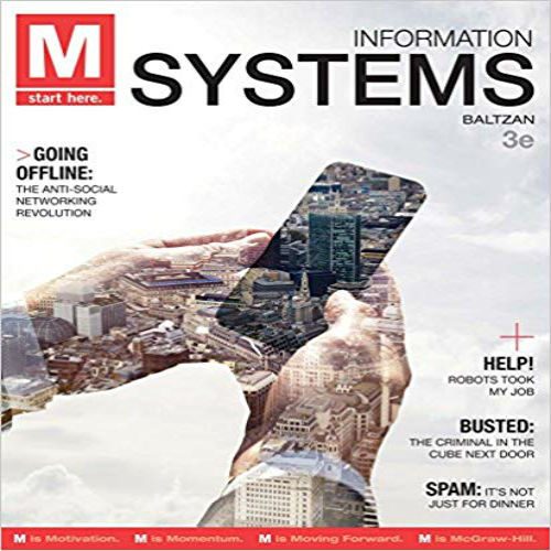 Solution Manual for M Information Systems 3rd Edition Baltzan 0073376914 9780073376912