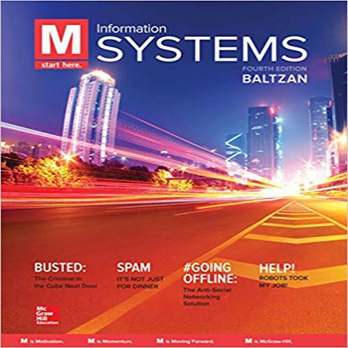 Solution Manual for M Information Systems 4th Edition Baltzan 1259814297 9781259814297 