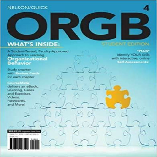 Solution Manual for ORGB 4 4th Edition Nelson Quick 1285423267 9781285423265