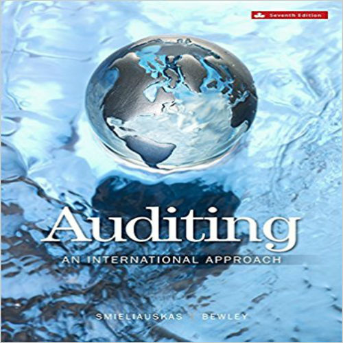 Test Bank for Auditing Canadian 7th Edition Smieliauskas Bewley 1259259870 9781259259876