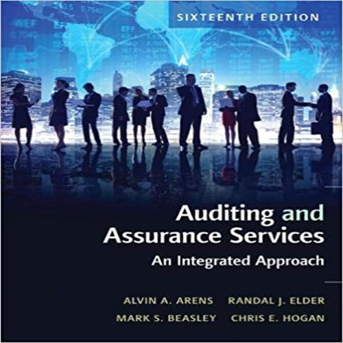  Test Bank for Auditing and Assurance Services 16th Edition Arens Elder Beasley Hogan 0134065824 9780134065823