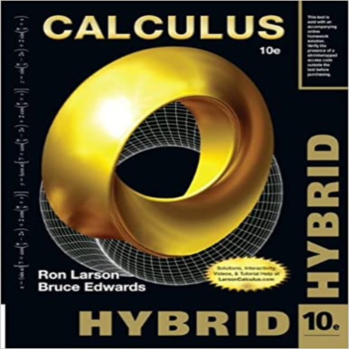 Test Bank for Calculus Hybrid 10th Edition by Larson Edwards ISBN 9781285095004 1285095006