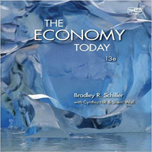 Test Bank for Economy Today 13th Edition by Schiller Hill Wall ISBN 0073523216 9780073523217