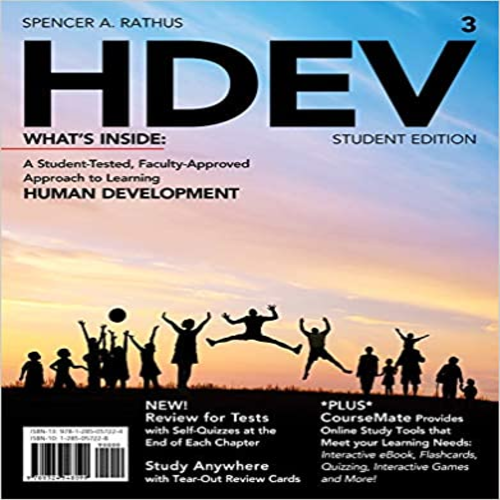 Test Bank for HDEV 3rd Edition Rathus 1285057228 9781285057224