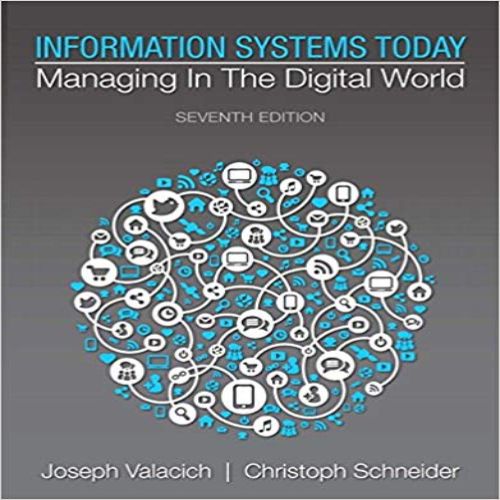 Test Bank for Information Systems Today Managing in the Digital World 7th Edition Valacich Schneider 0133940306 9780133940305