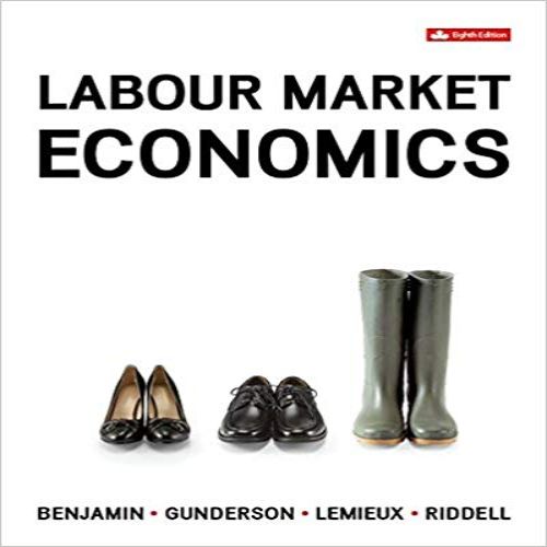 Test Bank for Labour Market Economics Canadian 8th Edition Benjamin Gunderson Lemieux Riddell 1259030830 9781259030833