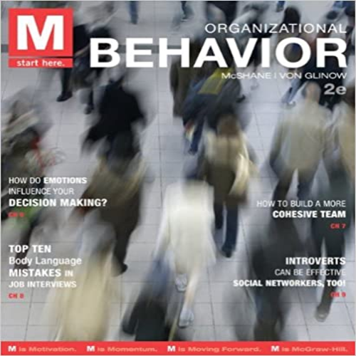 Test Bank for M Organizational Behavior 2nd Edition McShane Glinow 0077801962 9780077801960