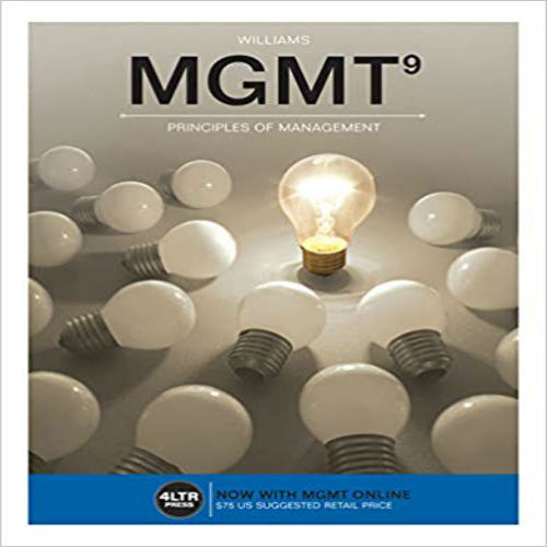 Test Bank for MGMT 9th Edition Williams 1305661591 9781305661592