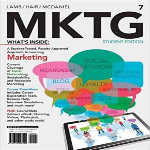 Test Bank for MKTG 7 7th Edition Lamb Hair McDaniel 9781285091860