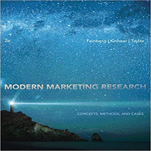 Test Bank for Modern Marketing Research Concepts Methods and Cases 2nd Edition Feinberg Kinnear Taylor 1133188966 9781133188964