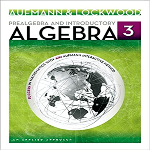 Test Bank for Prealgebra and Introductory Algebra An Applied Approach 3rd Edition Aufmann Lockwood 1133365426 9781133365426