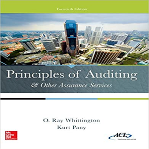Test Bank forTest Bank for Principles of Auditing and Other Assurance Services 20th Edition Whittington Pany 0077729145 9780077729141 Principles of Auditing and Other Assurance Services 20th Edition Whittington Pany 0077729145 9780077729141