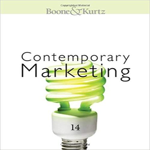 Test Bank for Principles of Contemporary Marketing 14th Edition Kurtz Boone 032458203X 9780324582031