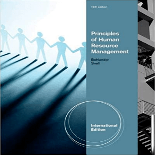 Test Bank for Principles of Human Resource Management 15th Edition Snell Bohlander 1111824622 9781111824624