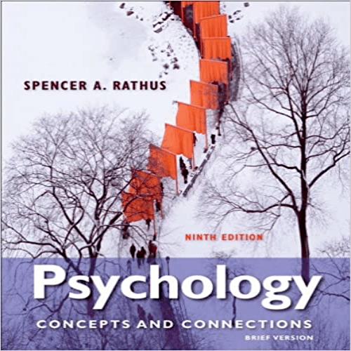 Test Bank for Psychology Concepts and Connections 9th Edition Rathus 1133049540 9781133049548