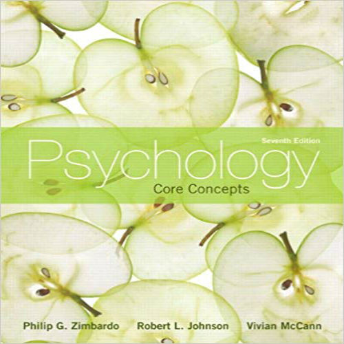 Test Bank for Psychology Core Concepts 7th Edition Zimbardo Johnson Hamilton 0205183468 9780205183463