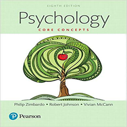 Test Bank for Psychology Core Concepts 8th Edition Zimbardo Johnson McCann 013419148X 9780134191485